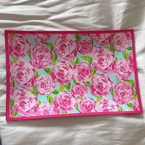 Lilly Pulitzer, Floral Pink and Green Tray